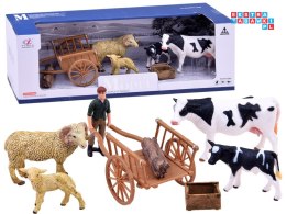 [ZA2606 C] Seria zwierzęta farma zestaw figurki krowa owca gospodarz zagroda