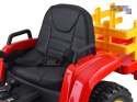[PA0242] Traktor z przyczepą na akumulator 12V/7Ah z pilotem wolny start panel muzyczny - czerwony