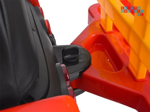 [PA0242] Traktor z przyczepą na akumulator 12V/7Ah z pilotem wolny start panel muzyczny - czerwony