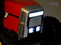 [PA0242] Traktor z przyczepą na akumulator 12V/7Ah z pilotem wolny start panel muzyczny - czerwony