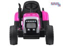 [PA0242] Traktor z przyczepą na akumulator 12V/7Ah z pilotem wolny start panel muzyczny - różowy