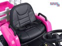 [PA0242] Traktor z przyczepą na akumulator 12V/7Ah z pilotem wolny start panel muzyczny - różowy