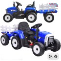 [PA0242] Traktor z przyczepą na akumulator 12V/7Ah z pilotem wolny start panel muzyczny - niebieski