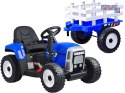 [PA0242] Traktor z przyczepą na akumulator 12V/7Ah z pilotem wolny start panel muzyczny - niebieski