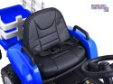 [PA0242] Traktor z przyczepą na akumulator 12V/7Ah z pilotem wolny start panel muzyczny - niebieski
