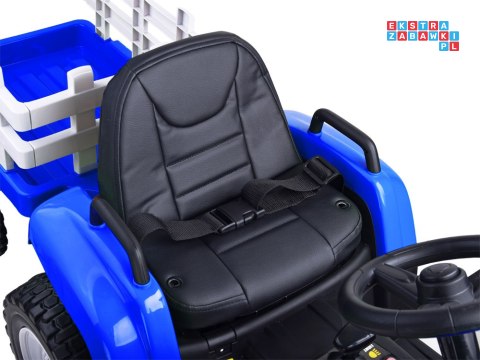 [PA0242] Traktor z przyczepą na akumulator 12V/7Ah z pilotem wolny start panel muzyczny - niebieski