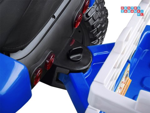 [PA0242] Traktor z przyczepą na akumulator 12V/7Ah z pilotem wolny start panel muzyczny - niebieski