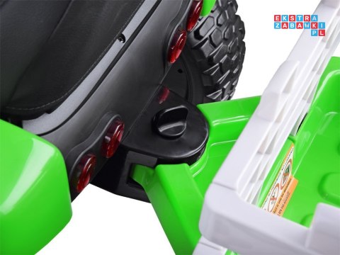 [PA0242] Traktor z przyczepą na akumulator 12V/7Ah z pilotem wolny start panel muzyczny - zielony