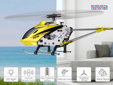 [RC0544 ZO] Zdalnie sterowany metalowy helikopter Syma S107H stabilizacja Gyro