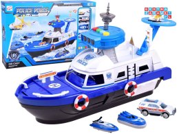 Zestaw Łódź Policja + helikopter pojazdy ZA3341
