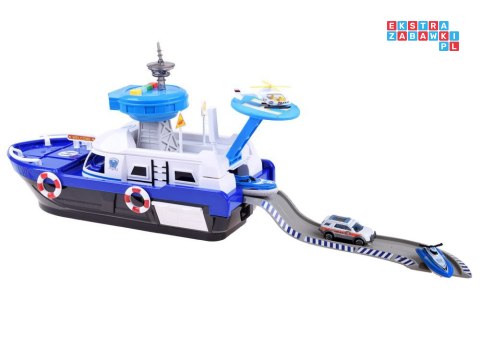 Zestaw Łódź Policja + helikopter pojazdy ZA3341