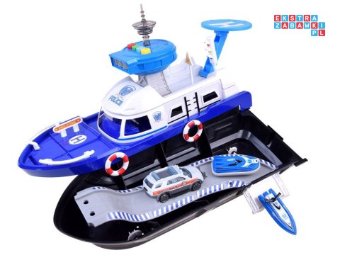 Zestaw Łódź Policja + helikopter pojazdy ZA3341