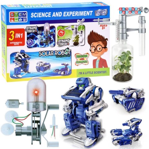[ZA3325] Zestaw młodego naukowca 3w1 robot dynamo