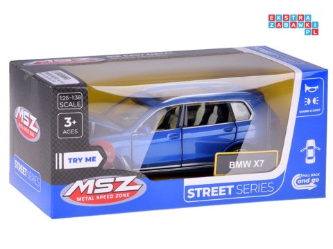 Auto Suv BMW X7 1:32 metalowe autko model dźwięki światła ZA3756