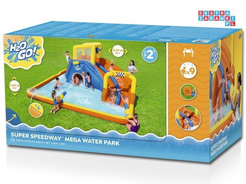 Bestway ogromny WODNY PLAC ZABAW 551x502x265cm zjeżdżalnia ścianka 53377