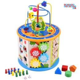 Drewniana kostka edukacyjna sorter 8w1 ZA4117