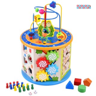 [ZA4117] Drewniana kostka edukacyjna sorter 8w1