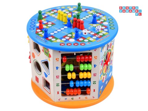 Drewniana kostka edukacyjna sorter 8w1 ZA4117