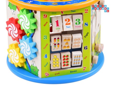 Drewniana kostka edukacyjna sorter 8w1 ZA4117