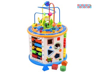 [ZA4117] Drewniana kostka edukacyjna sorter 8w1