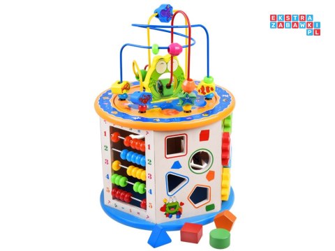 Drewniana kostka edukacyjna sorter 8w1 ZA4117