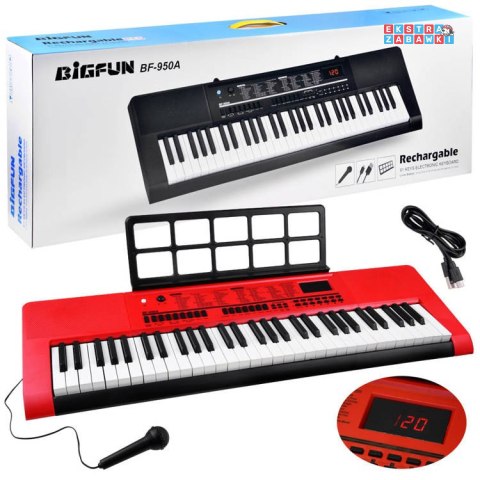 [IN0140] Duży Keyboard BF-950A Organy 61 klawiszy + mikrofon