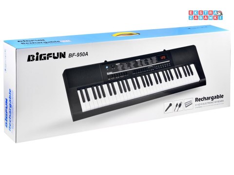 [IN0140] Duży Keyboard BF-950A Organy 61 klawiszy + mikrofon