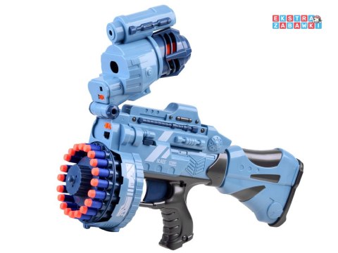 [ZA3796] Duży pistolet wyrzutnia BLASTER piankowe naboje 40 szt