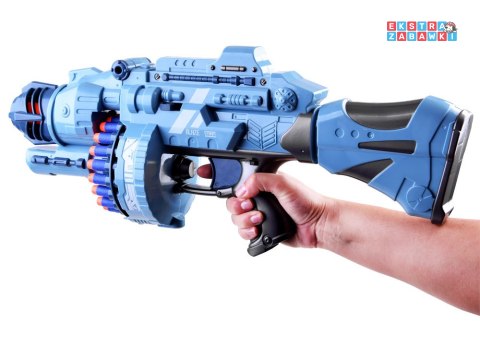 [ZA3796] Duży pistolet wyrzutnia BLASTER piankowe naboje 40 szt