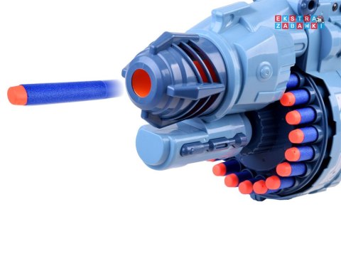 [ZA3796] Duży pistolet wyrzutnia BLASTER piankowe naboje 40 szt