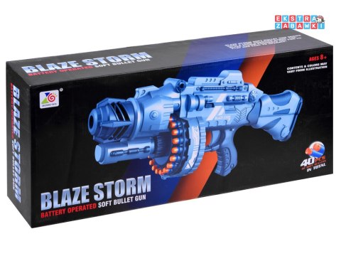 [ZA3796] Duży pistolet wyrzutnia BLASTER piankowe naboje 40 szt