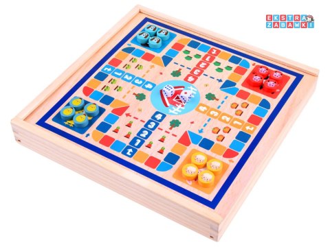 [GR0494] Gra planszowa 8w1 drewniany zestaw gier