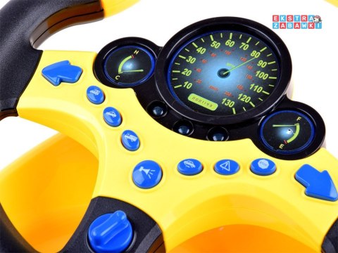 [ZA3965] Interaktywna kierownica na stojaku pilot kluczyki dźwięki