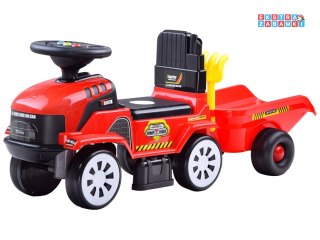 [ZA3746 CZ] Jeździk traktor z przyczepą melodie akces