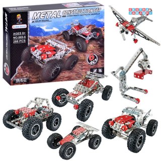 [ZA3870] Metalowe klocki konstrukcyjne 6w1 288 el.