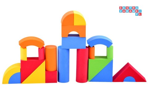 Miękkie kolorowe Klocki PIANKOWE 80 ele ZA3856