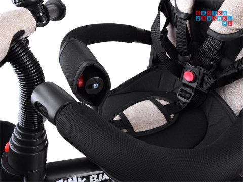 [SP0650 BE] Rowerek trójkołowy Tiny Bike 3w1 beżowy z daszkiem