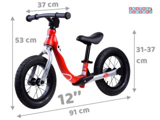 [RO0130 CZ] RoyalBaby rama aluminiowa rower biegowy 12cal pompowane koła