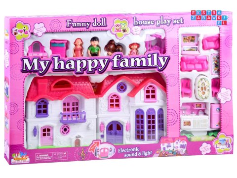 [ZA3747] Rozkładany rodzinny domek meble lalki