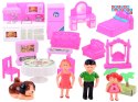 [ZA3747] Rozkładany rodzinny domek meble lalki