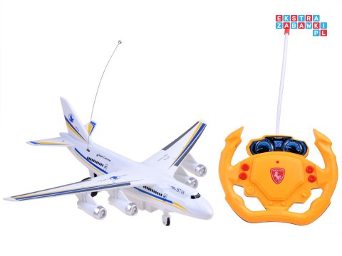 Samolot pasażerski zdalnie sterowany na pilota jeździ świeci RC0574