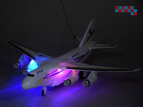 Samolot pasażerski zdalnie sterowany na pilota jeździ świeci RC0574
