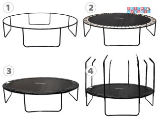Trampolina ogrodowa SkyFlyer + drabinka 12FT 366cm