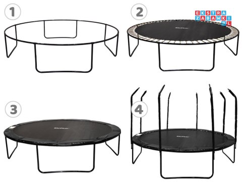 Trampolina ogrodowa SkyFlyer + drabinka 12FT 366cm