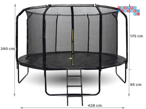 Trampolina ogrodowa SkyFlyer + drabinka 14FT 426cm