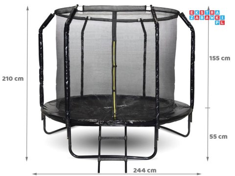 Trampolina ogrodowa SkyFlyer + drabinka 8FT 244cm