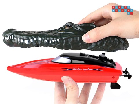[RC0576 CZ] Zdalnie sterowana łódka krokodyl 2w1 na pilota