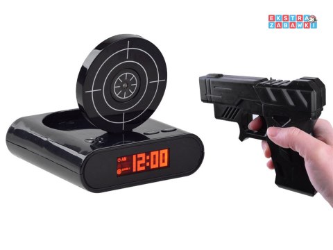 [ZA2486 CY] Budzik z pistoletem zegar z tarczą gra