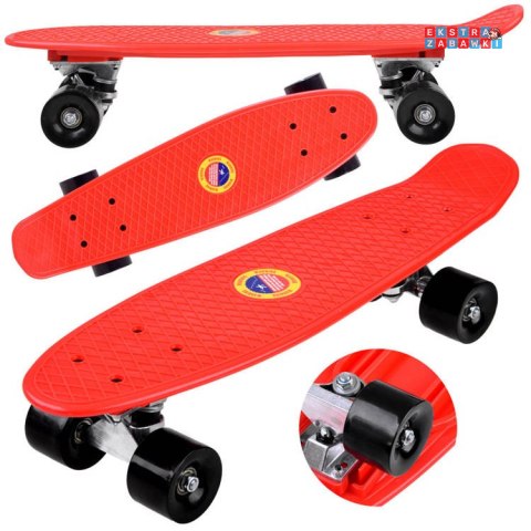 [SP0575 CZ] Deskorolka fiszka dla dzieci do 50kg czerwona