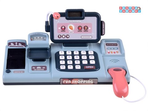[ZA4147 Kasa fiskalna dla dzieci skaner waga smartfon koszyk zabawa w sklep
